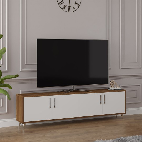 TV Unit Walnut & White T-08