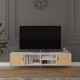 TV Unit: White & Sapphire Oak T-10