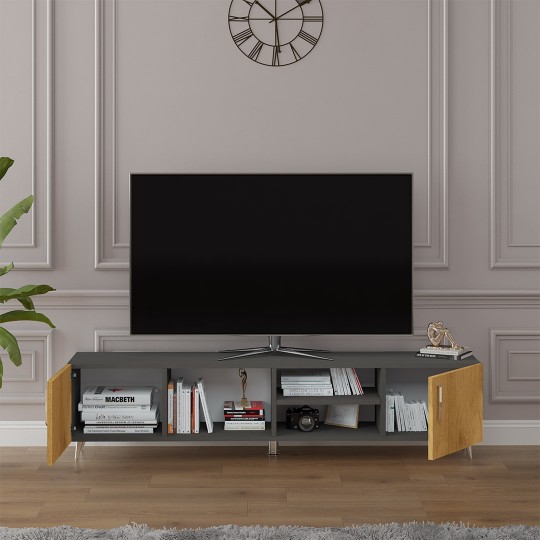 TV Unit Dark Grey & Petra T-13