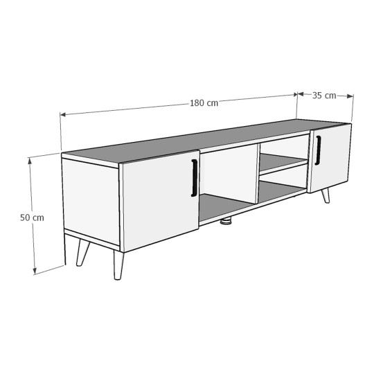 TV Unit Dark Grey & Petra T-13