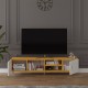 TV Unit White & African Walnut T-14