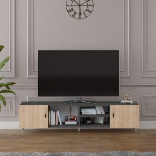 TV Unit Dark Grey & Star Sonoma T-15