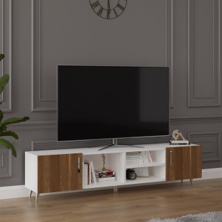 TV Unit White & Walnut T-16