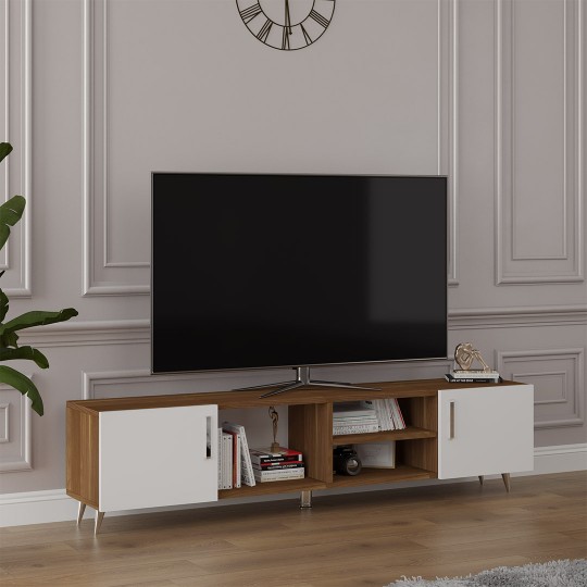 TV Unit Walnut & White T-17