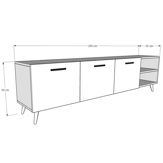 TV Unit Dark Grey T-21