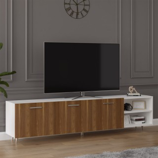 TV Unit White & Walnut T-25