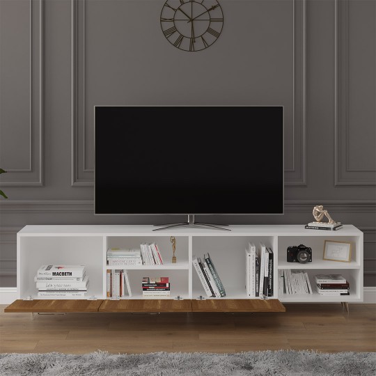 TV Unit White & Walnut T-25