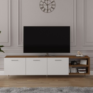 TV Unit Walnut & White T-26