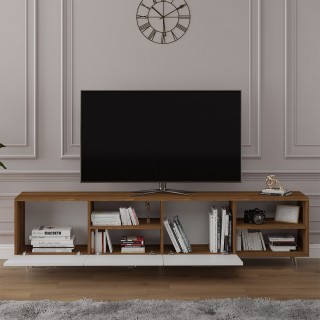 TV Unit Walnut & White T-26