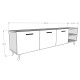 TV Unit Walnut & White T-26